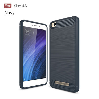 

Fivice Xiaomi Redmi 4A case Luxury brushed carbon fiber TPU soft shell