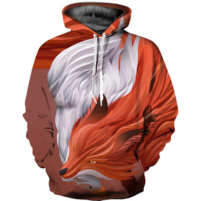 

QL-550 Mens Hoodie 3D Printed Women Pullover Sweater
