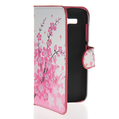 

MOONCASE Plum flower style Leather Side Flip Wallet Card Slot Stand Pouch Case Cover for Huawei Ascend Y520