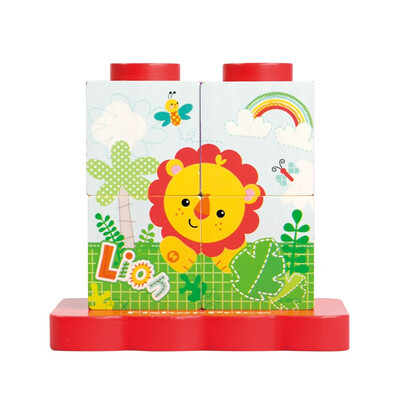 

Фишер (Fisher Price) трехмерные игрушки головоломки строительных блоков в окружении картин FP1011