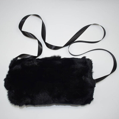 

MSMinShu Brand Real Fur Handmuff Winter Hand Warmer Real Rex Rabbit Fur Muff Fashion Woman Handmuff With ribbon Hand Warmer