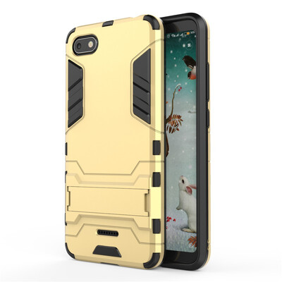 

Fecoprior TPU PC Case For Xiaomi Redmi 6A Redmi6A Back Cover Stand Armor Shield Celulars Fundas Coque
