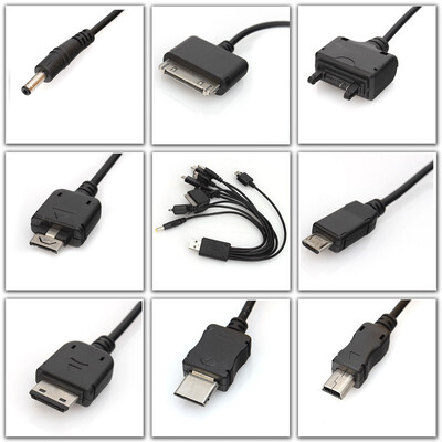 

10 IN 1 MINI MICRO UNIVERSAL USB CHARGER CABLE MOBILE PHONEMP3 LEAD