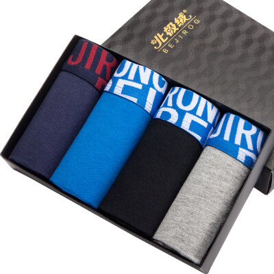 

【Jingdong Supermarket】 Arctic cashmere cotton men's underwear men's flat pants shorts 4 fine gift box men's U convex comfortable breathable underwear NKB50590 combination B 170