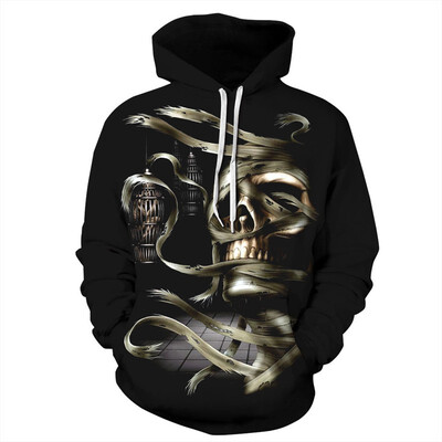 

QYDM0227Mens Hoodie 3D Printed Women Pullover Sweater