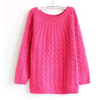 

Winter 2018 Solid Women O-neck Sweater Skinny Elastic Knitted Full Sleeve Women Sweaters&Pullovers