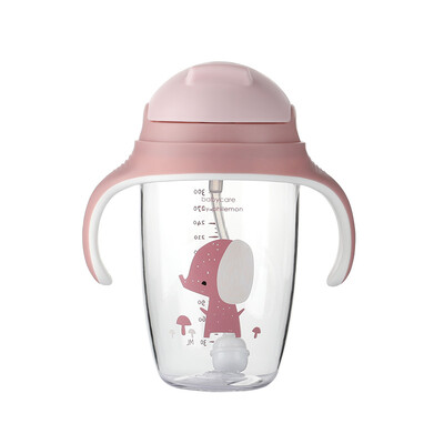 

Babycare drinking cup baby sippy cup childrens water cup leak-proof anti-fall fun cup mist powder 300ml-2690
