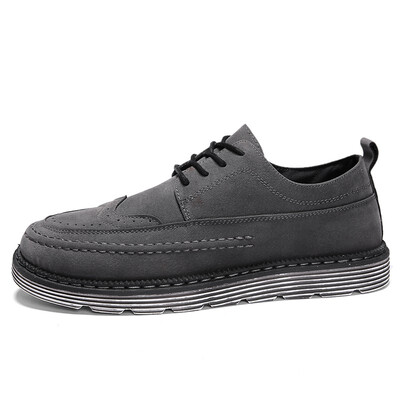 

Autumn retro British mens shoes business casual shoes Korean version of the trend of youth personality wild tide shoes