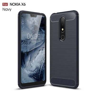 

Goowiiz Phone Case For Nokia X661 Plus21313 201851X551 Plus Fashion Slim Carbon Fiber Silicone Prevent falling