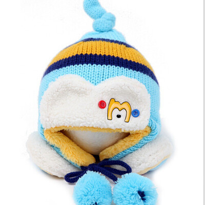 

Buebos Ninos 2015 Autumn Winter New Children Hat Korean Super Cute Letter M Earmuffs Knitted Kids Baby Boys Girls Warm