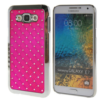 

MOONCASE Galaxy Е7 Футляр Роскошные Chrome горный хрусталь Bling Звезда задняя крышка чехол для Samsung Galaxy Е7 ярко-розовый