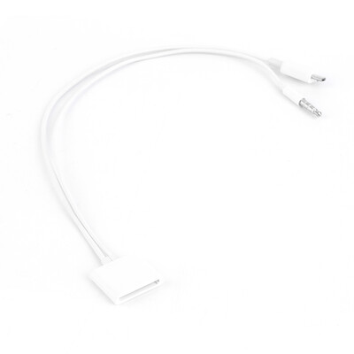 

5 Pin Male 3.5mm to 30 Pin Female Audio Adapter Cable White For iPhone 4