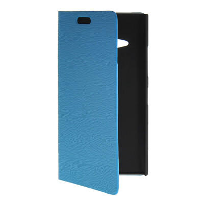 

MOONCASE Slim Leather Side Flip Wallet Card Slot Pouch with Kickstand Shell Back чехол для Nokia Lumia 730 Blue