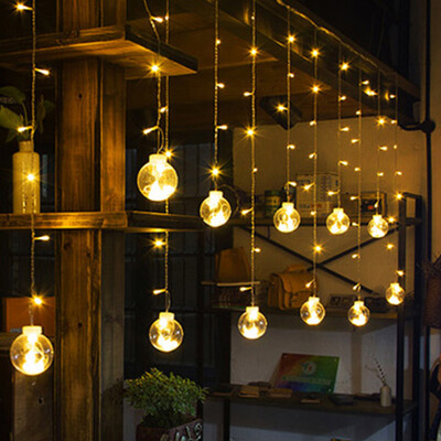 

Inkfish warm white wish ball curtain lamp 25 m plug-in LED lights Lantern decoration curtains room bedroom balcony corridor holiday birthday gift wedding arrangement wedding supplies