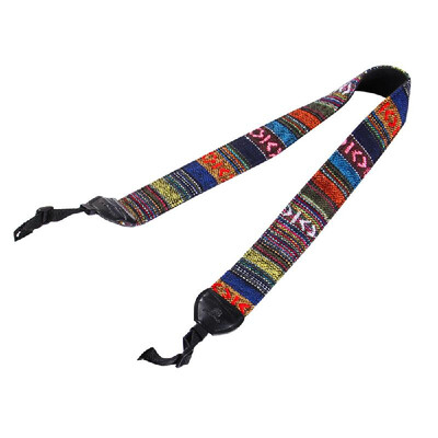 

Retro Style Double Cotton Yard Colorful Pattern Shoulder Neck Strap Camera Strap Bags Wristband for Canon SLR DSLR Cameras