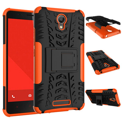 

MOONCASE шин Текстура Hybrid Kickstand PC + TPU Полное Прочный защитный 2 в 1 Чехол для Xiaomi Redmi Note 2 (5.5 ")