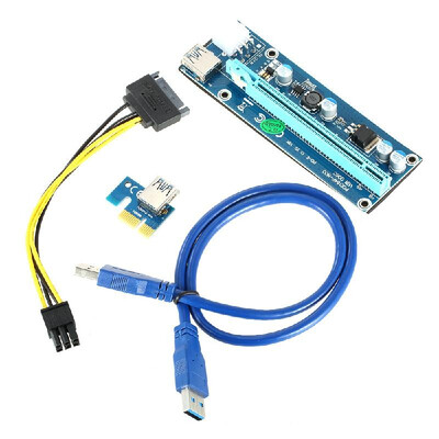 

USB 30 PCI-E PCI Express Extension Cable 1X To 16X Extender Riser Mining Dedicated Graphics Card Adapter with SATA Power Cable