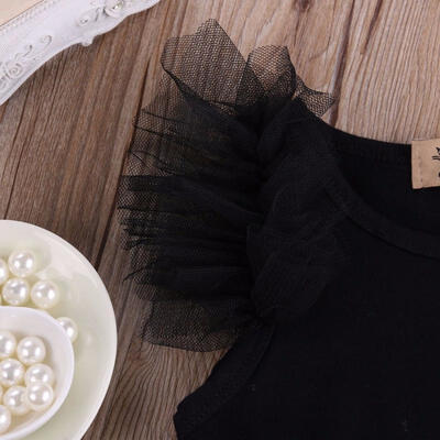 

Kids Baby Girls Embroidered My Little Black Dress Bodysuit Romper Jumpsuit 0-18M
