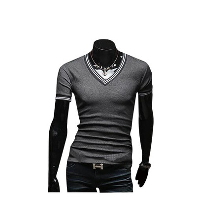 

Zogaa Summer Men's T-shirt Pure Cotton Patchwork Fashion Short Sleeve