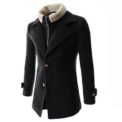 

Zogaa Autumn New Mens Wool Coat Warm False Two