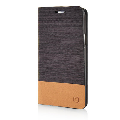 

MOONCASE Canvas Design Leather Side Flip Wallet Pouch Stand Shell Back Case Cover for Samsung Galaxy A3 Coffee