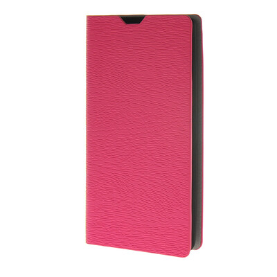 

MOONCASE Wood grain Leather Flip Wallet Case Card Slot Stand Back Cover for LG Spirit 4G LTE H440N ( LG C70 ) Hot pink