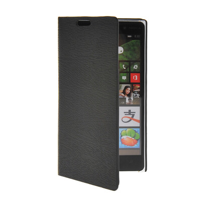 

MOONCASE Slim Leather Side Flip Wallet Card Slot Pouch Stand Shell Back ЧЕХОЛ ДЛЯ Nokia Lumia 830 Black