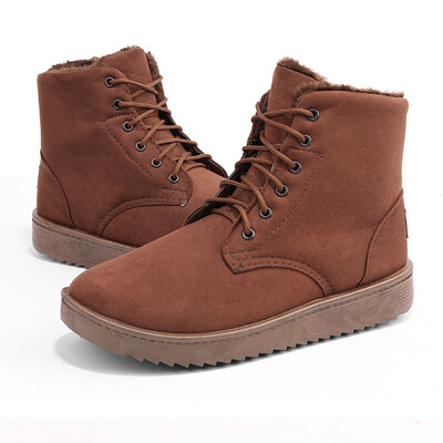 

Martin boots 2018 autumn new couple plus velvet short tube with anti-slip flat snow boots warm cotton boots mens cotton shoes