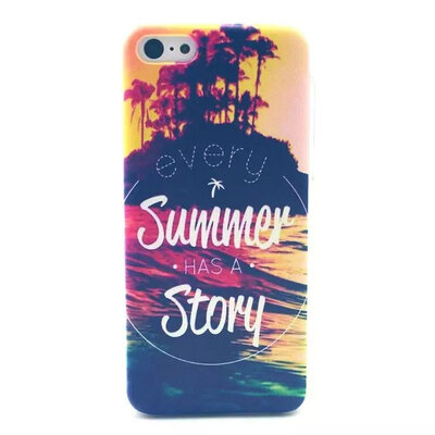 

MITI Colorful Flower Girls Pattern Transparent Cartoon Skin Back Hard Case Cover Protector For Apple iPhone 5C 4.0