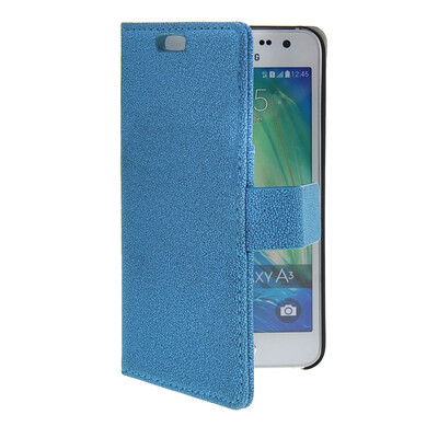 

MOONCASE Slim Leather Side Flip Wallet Card Slot Pouch with Kickstand Shell Back чехол для Samsung Galaxy A3 Blue