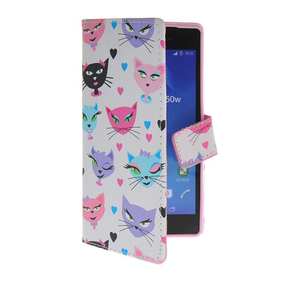 

MOONCASE Pattern Style Leather Side Flip Wallet Card Slot Pouch Stand Shell Back Case Cover For Sony Xperia Z2