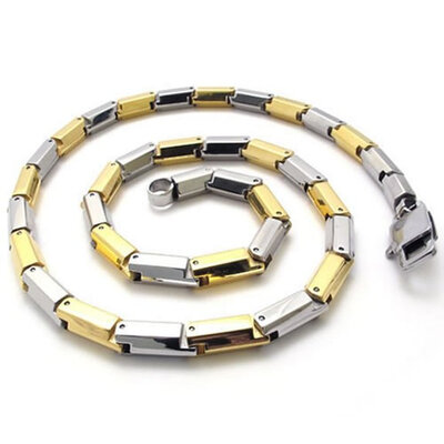 

Hpolw New Fine Jewelry Heavy Stainless Steel Mens keychains Necklace Chain with Silver Gold 6mm 20"