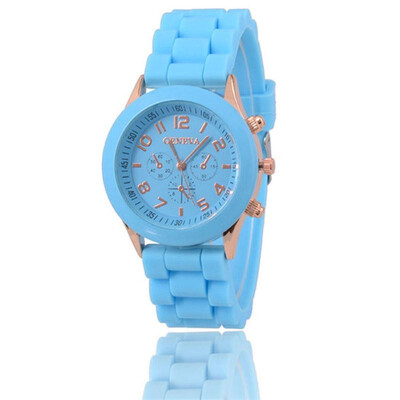 

New Men Women Geneva Silicone Rubber Jelly Gel Quartz Analog Sports Wrist Watch