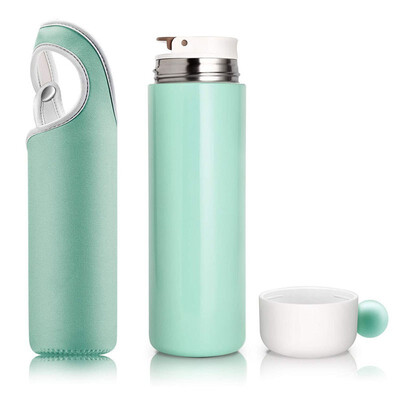 

450ML Water Thermos Bottle Termos Insulate Vacuum Stainless Steel Drink Bottle Outdoor Sports Portable Kettle Gift & Cover Lid