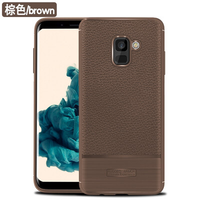 

Fivice Samsung Galaxy A8 2018 case Deluxe Silicone Anti-falling Litchi Protector