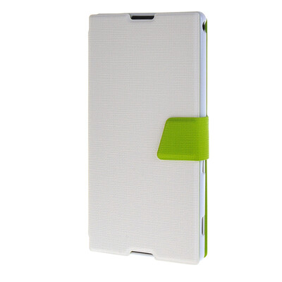 

MOONCASE Xperia T2 , Leather Flip Bracket Back ЧЕХОЛ ДЛЯ Sony Xperia T2 White Green
