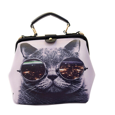 

Женщины доктор мультфильм Печатные сумка Cat собак животных Живопись Сумочка Посланник тотализатор