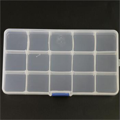 

15 Slots Plastic Storage Box Case Home Organizer Earring Jewelry Container