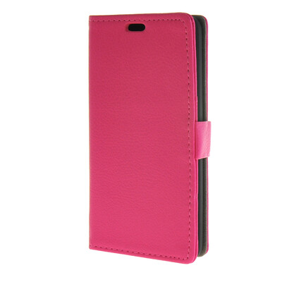 

MOONCASE Лич кожи Кожа Флип кошелек Слот для карты отойти чехол для Huawei Ascend Y635 ярко-розовый