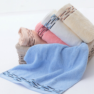 

Jingdong Supermarket] Vosges Jieyu cotton towel adult thick high-cut ring color Qingqing wash towel 5 pieces installed 34cm * 74cm white + powder + rice + blue + brown