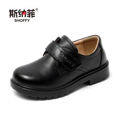 

Snaf childrens shoes boys leather shoes first layer cowhide 2018 autumn new black four seasons students performance shoes leather childrens shoes 18818 black 39