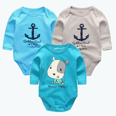 

3PCSLot Print 0-12M Cotton Baby Boy Clothes Clothing Sets Babywear Long Sleeve Baby Clothes Bodysuit Baby Girl Clothes Bebe