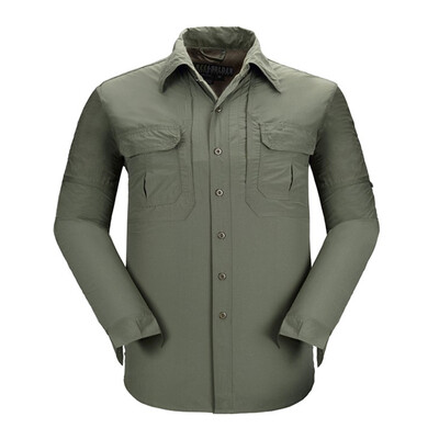 

2016 Brand Outdoor Sports Long SleeveShirt Men Camping Fishing Tactical Quick-Drying Shirt Men Clothing Waterproof Shirt Coat