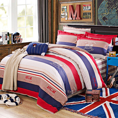 

Sheng Wei suite home textiles cotton printing four sets of cotton bedding bed sheets quilt card time 15 18 meters bed general 200 230cm