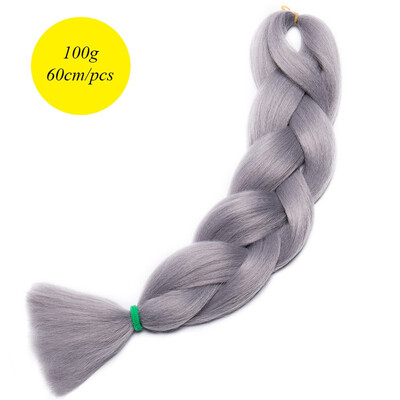 

60CM Hair Braid Braiding Hair Extension Two Ombre Synthetic Crochet One Piece 100g Heat-Resistant