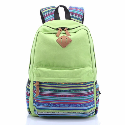 

Nationally Embroidery 156 Laptop Backpack Women School Canvas Backpacks for Teenage Girls Large Travel Bagpack Bags Female