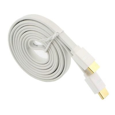 

Квартира Лапша Кабель HDMI HDMI HighSpeed ​​Для 3D HDTV DVD 1.5m 3m 5м белый 1,5 м