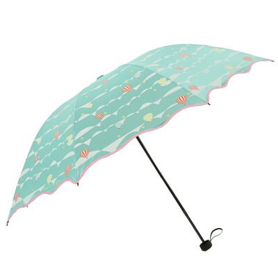 

Paradise umbrella silver plastic three fold sun umbrella effective shade sunny umbrella gold powder pretty glue 30076 shallow lake blue