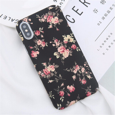 

Flower Phone Case Matte Rainbow Case For iPhone X 8 7 6 Plus