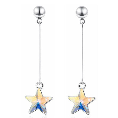 

Long Drop Earrings Jewelry For Women Crystal from Swa Star Dangle Earring Fashion Accessories 28920